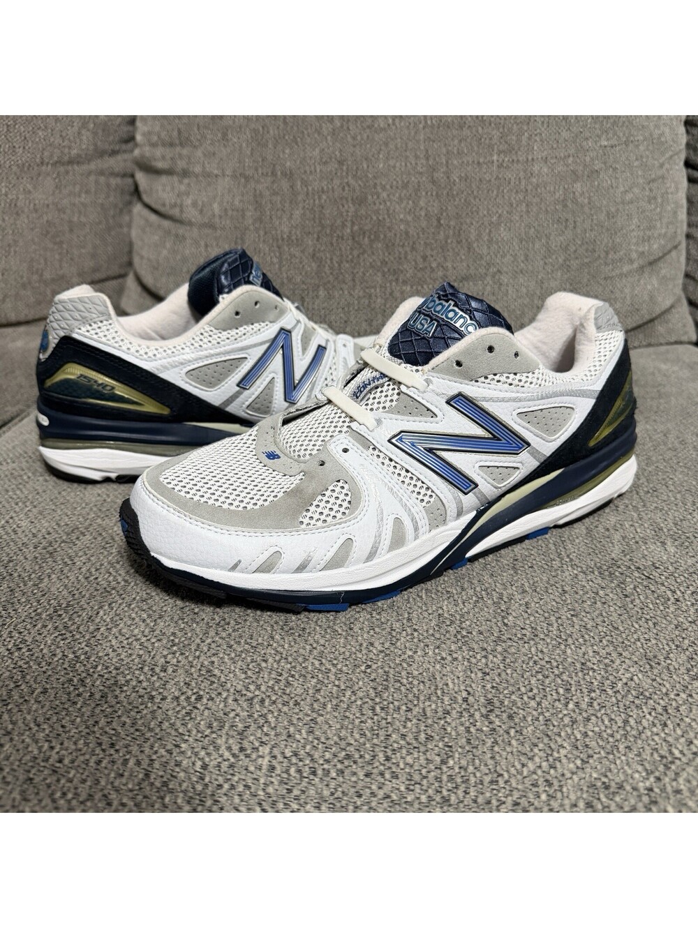 New Balance 1540v1 Men 10D White Navy Running Shoes M1540WB1